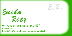 eniko ritz business card